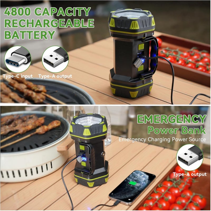 AlpsWolf Updated Camping Lantern Rechargeable, LED Flashlight Spotlight, 4800 Capacity Battery Powered, Portable Camping Light, 4+4 Modes for Emergency, Outdoor Hiking, Power Outages, Fishing - Image 5